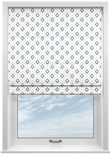 Huaraz Velvet, Cool Blue - Twist&Fit Roman Blind